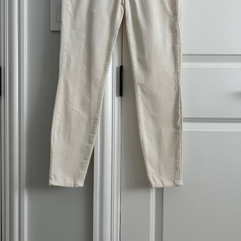 L'AGENCE Marguerite Skinny Cream Corduroy Pants Size: 25 - Picture 5 of 12